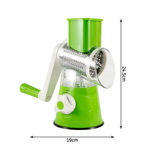 🌟🍳 Rallador de Tambor Giratorio 3 en 1 – Fácil, Rápido y Seguro 🥒🥕