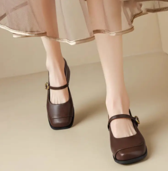 👠 Zapatos Mary Jane de Mujer Elegantes | Merceditas Negras con Tacón Bajo y Correa Ajustable 👡