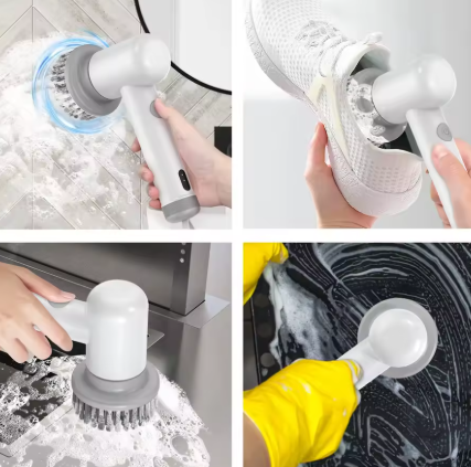 ✨🧽 Cepillo Eléctrico Inalámbrico 6 en 1 🔋💦 | Recargable, Multifuncional y Potente para Limpieza de Cocina, Baño y Más