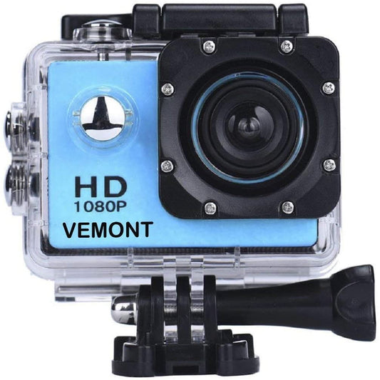 📸🎒 Cámara Deportiva Vemont HD – Video Full 1080P 🎥 Sumergible y Ultra Resistente