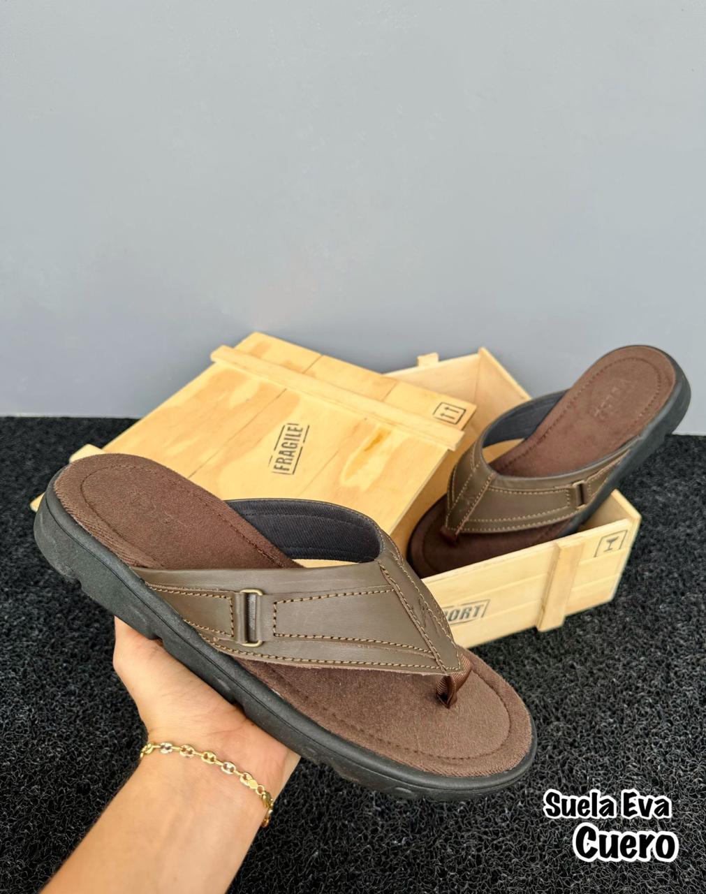 👡 Sandalias Tipo Cuero para Hombre | Cómodas y Modernas para Uso Diario