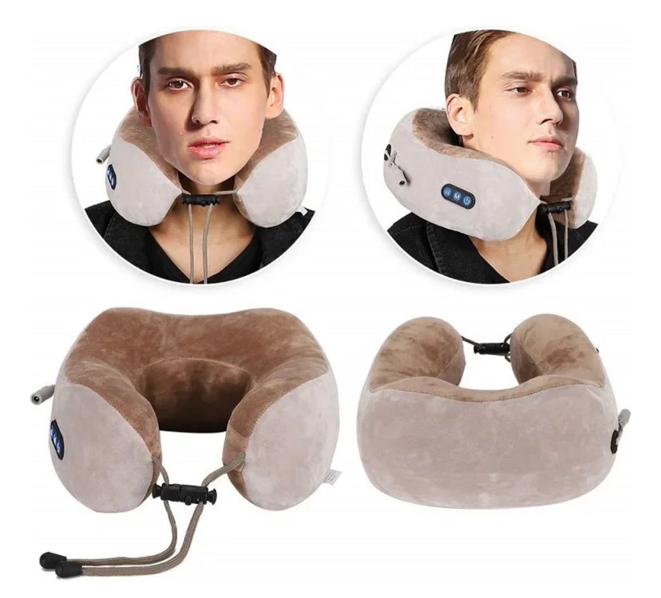 💆‍♀️ Almohada Masajeadora para Cuello y Cervicales 🌙 – Confort en Casa o Viaje