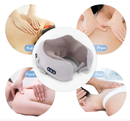 💆‍♀️ Almohada Masajeadora para Cuello y Cervicales 🌙 – Confort en Casa o Viaje