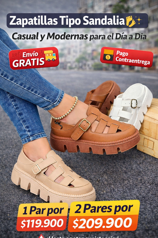 👡✨ Sandalias Tipo Zapato para Mujer | Cómodas, Modernas y Versátiles