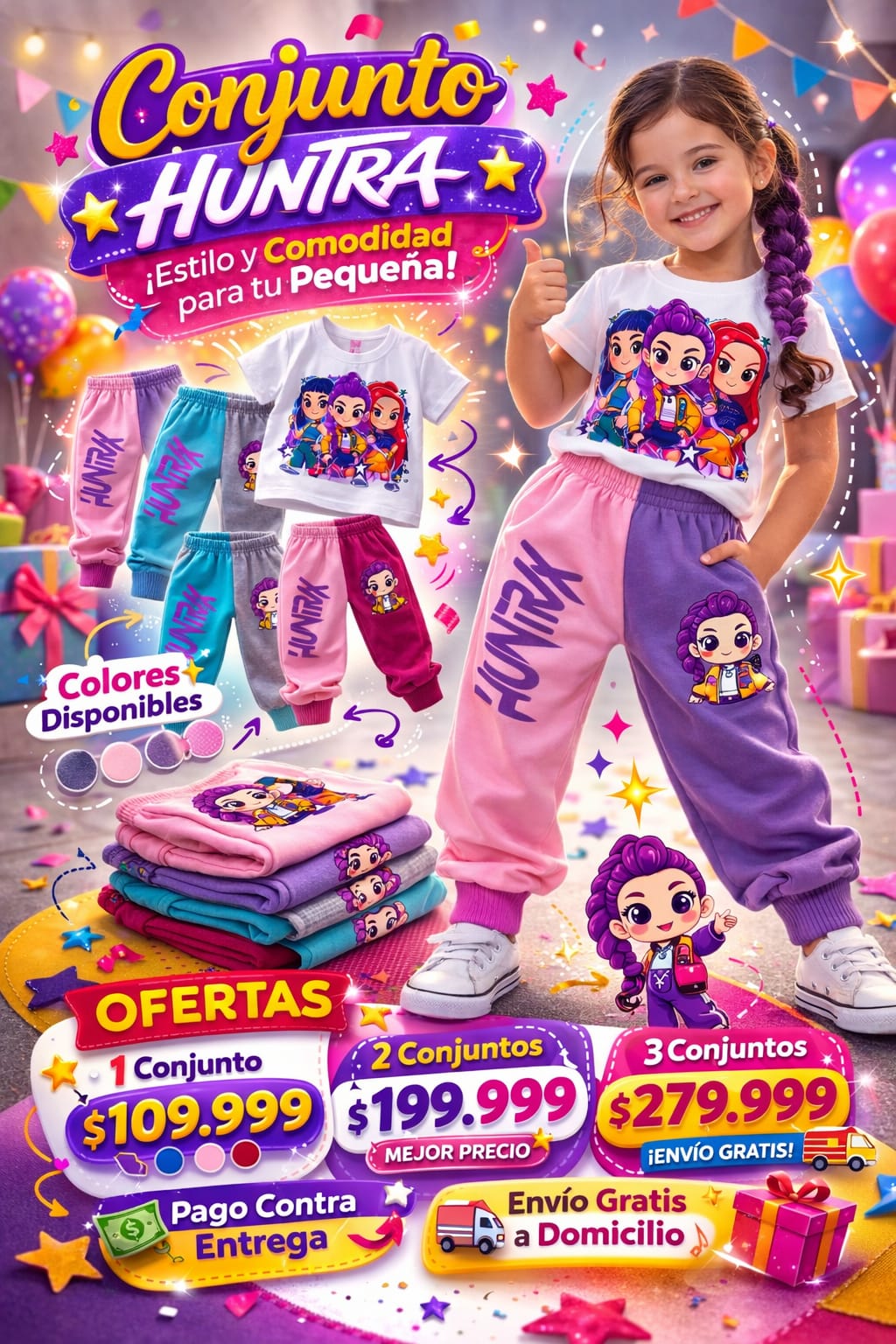 🌈👧 El Outfit Favorito de Tu Peque 💕 ¡Color, Comodidad y Oferta Especial! 🎉
