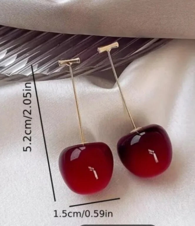 ✨ Aretes Cereza 🍒 Elegantes y Modernos – Accesorio Único para Mujer 💎